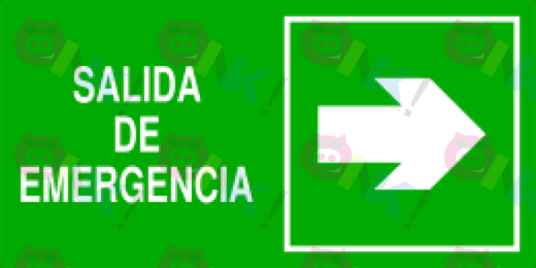 Señalética Salida de emergencia derecha - Oink Publicidad